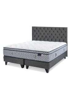 Cama Europea Ultra Premium Aireloom Sabal Super King + Respaldo Capitoné